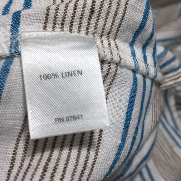 J.JILL 100% LINEN STRIPE TANK DRESS POCKETS M PETITE Luxury Sustainable Capsule - Picture 5 of 9